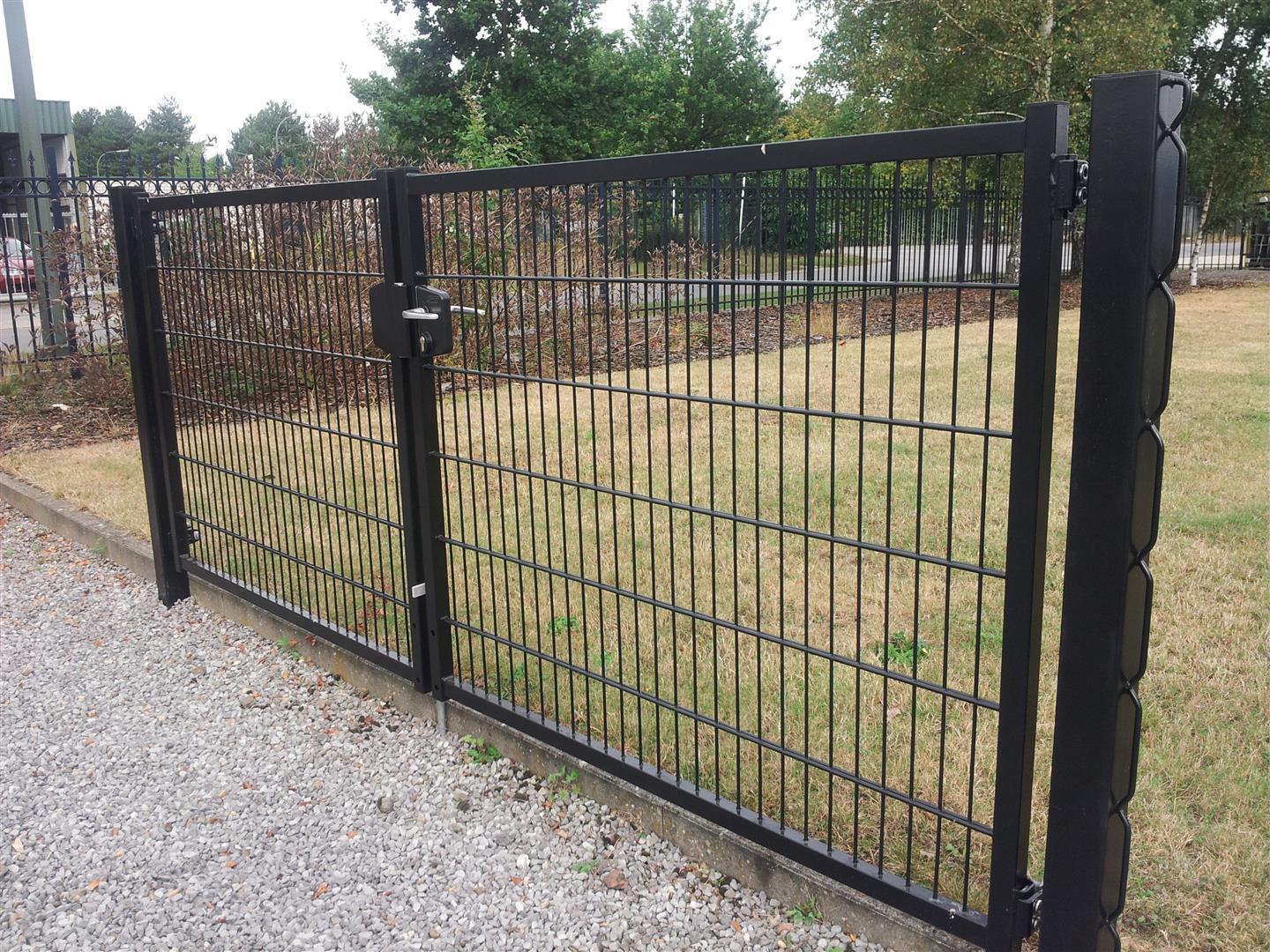 Dubbele tuinpoort Dusty gecoat